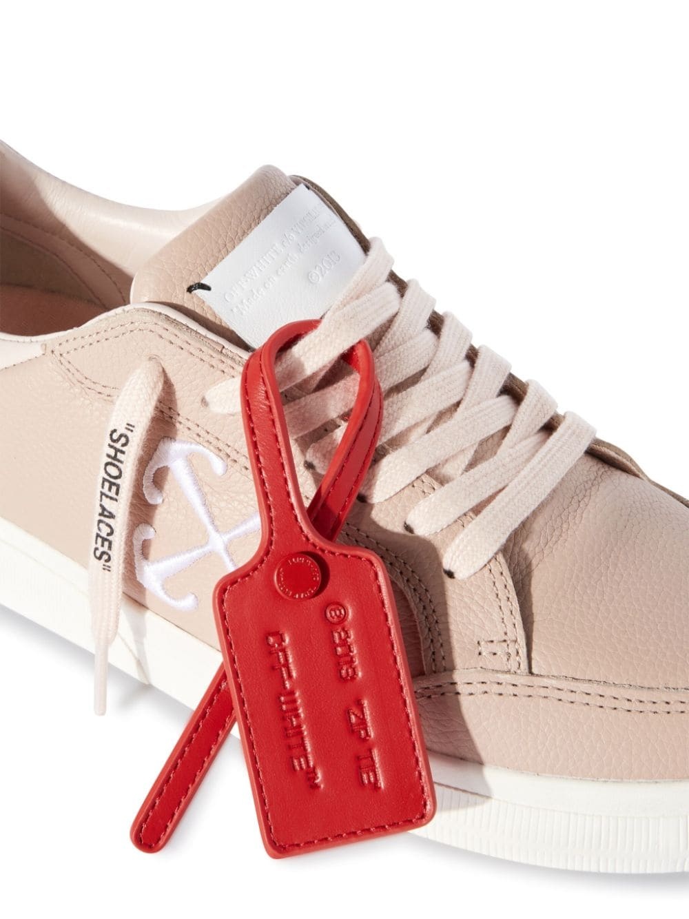 Off-white New Low Vulcanized Calf Leather Sneaker In Nude