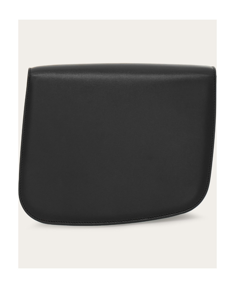 FERRAGAMO ASYMMETRICAL FRONT FLAP SHOULDER BAG