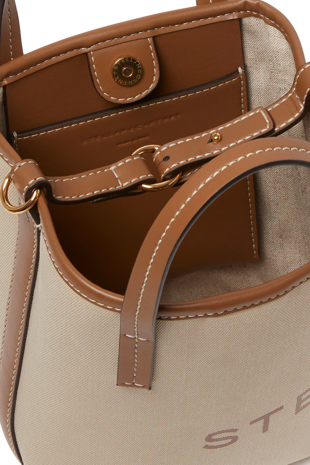 Stella Mccartney Smc Bananatex Crossbody Tote Bag In Pebble