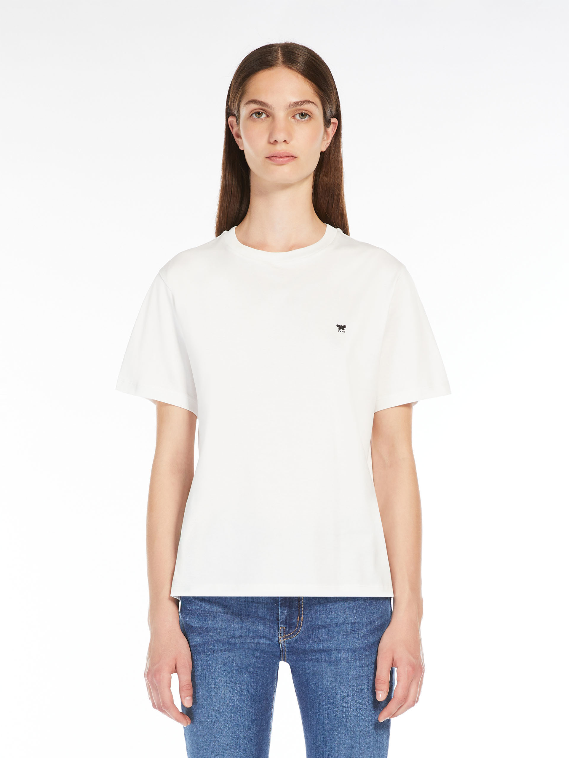 Weekend Max Mara Logo Cotton T-shirt In White