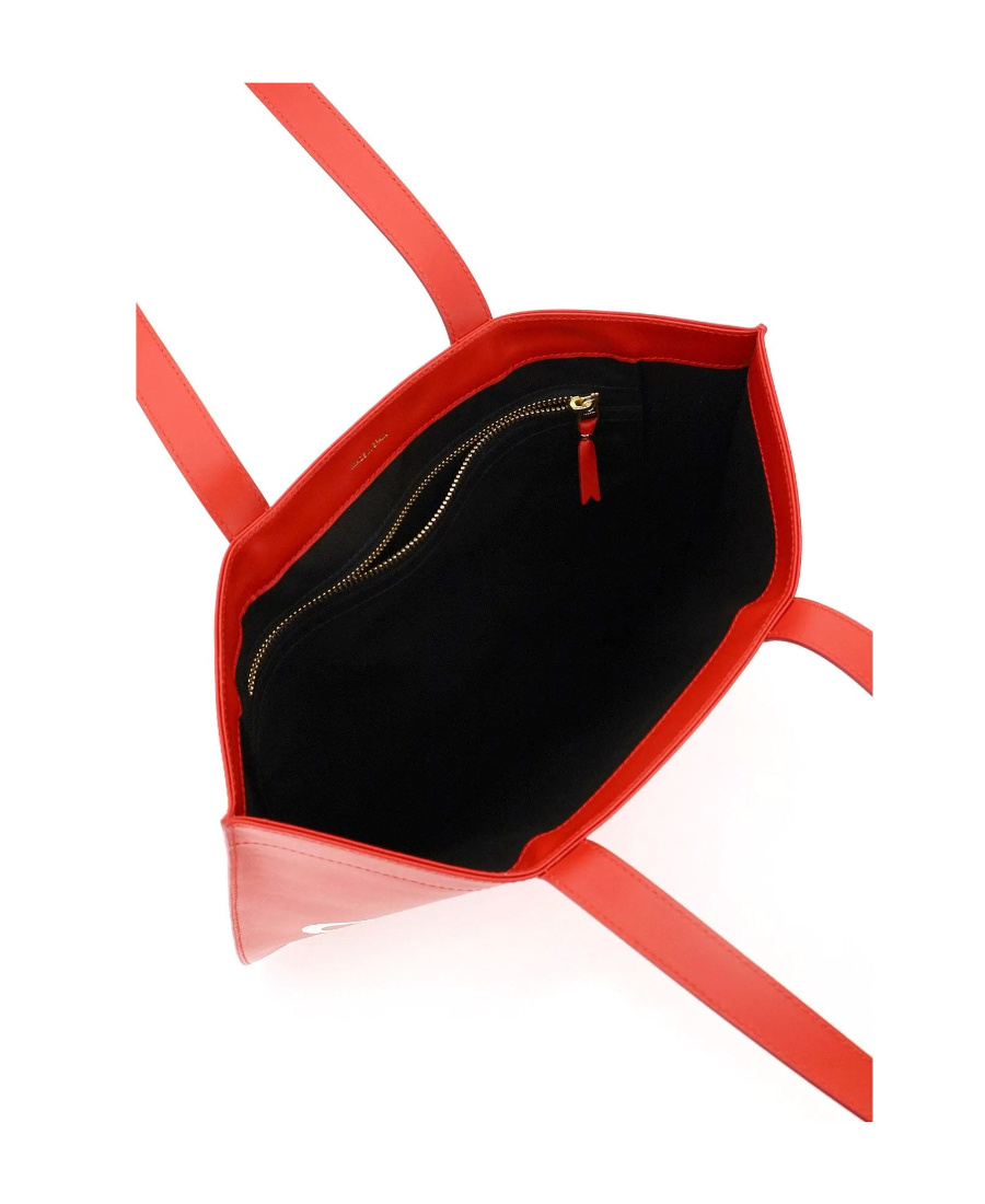 Comme Des Garçons Logo Handbag In Red