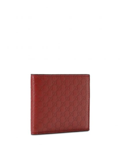 Gucci Embossed Short Purse In Red