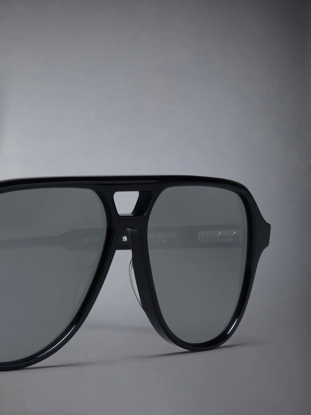 Thom Browne Acetate Aviator Sunglasses In Black