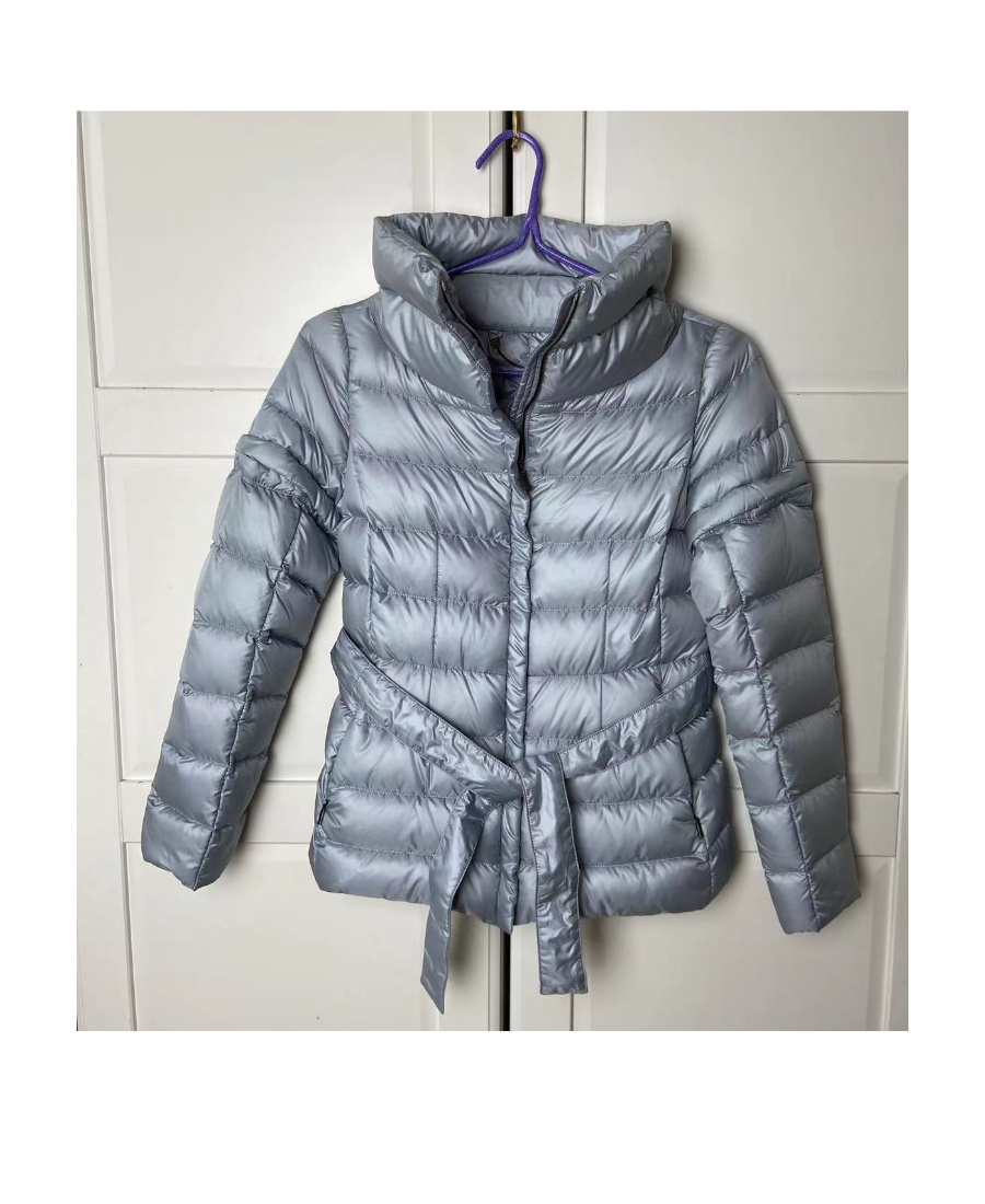 Weekend Max Mara Long-sleeved Down Jacket In Gray