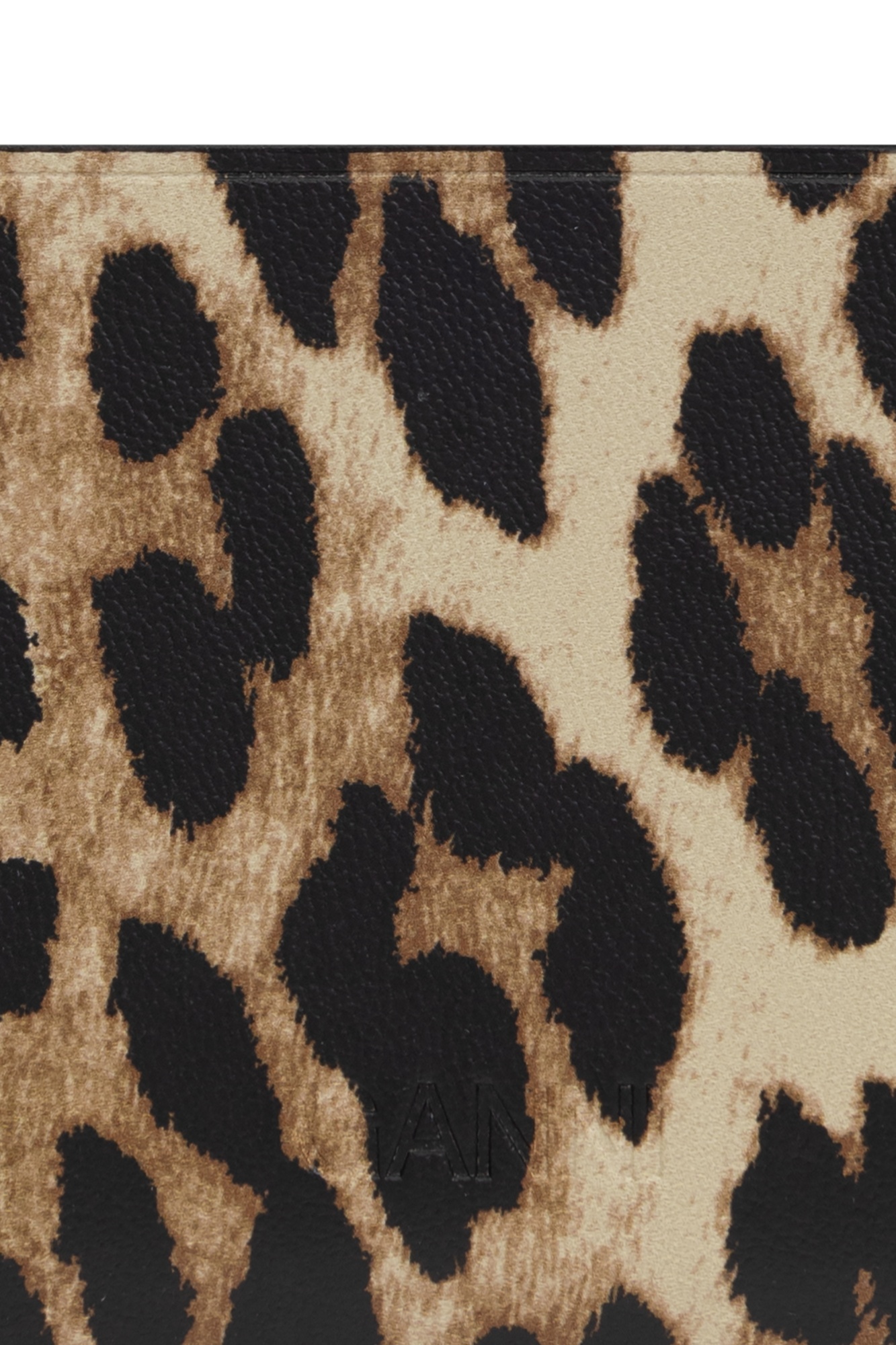 GANNI LEOPARD-PRINT CARDHOLDER 