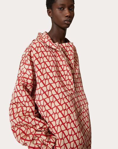 Valentino Anorak Con Stampa Toile Iconographe All Over In Nude