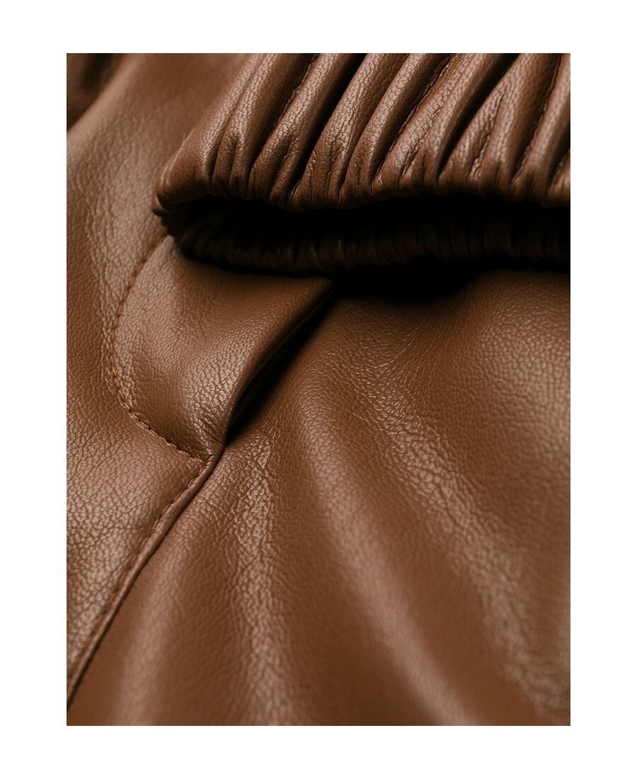 Msgm High-waisted Pocket-detail Trousers In Brown