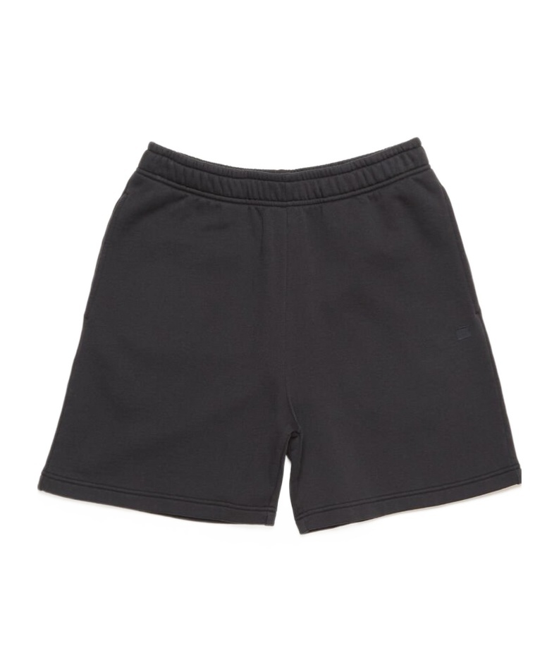 Acne Studios Fleece Track Shorts In Black