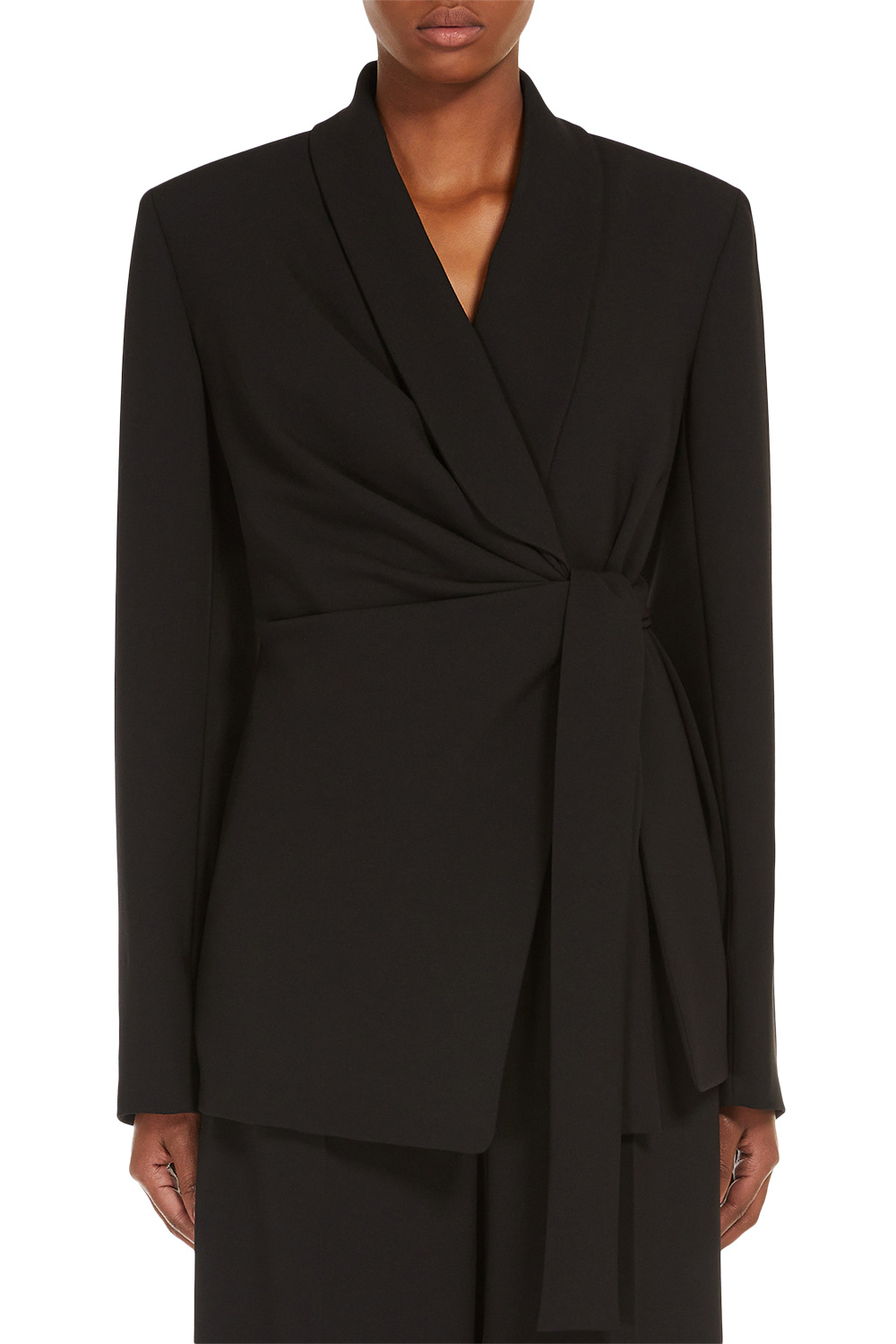 Max Mara Comma Piano Jacket In Black