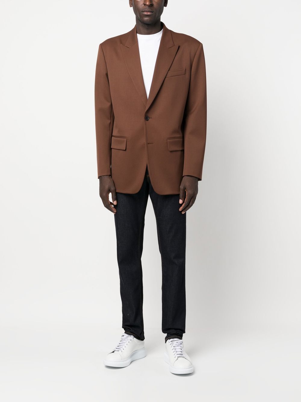 ALEXANDER MCQUEEN LOGO-EMBROIDERED JEANS