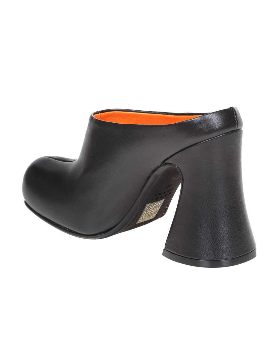 Marni Sabot Mid Block Heel Slip-on Mules In Black