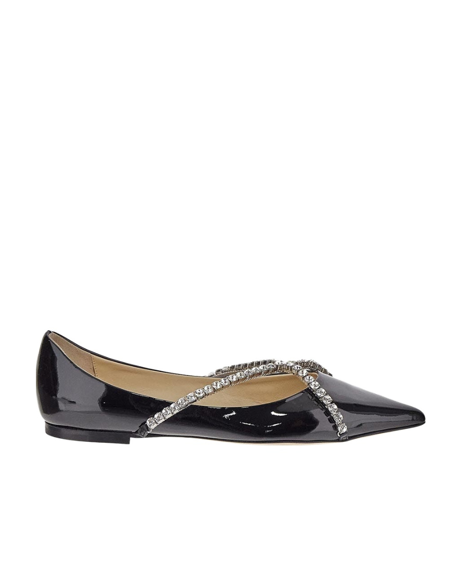 Jimmy Choo Black Flat Shoes In Black