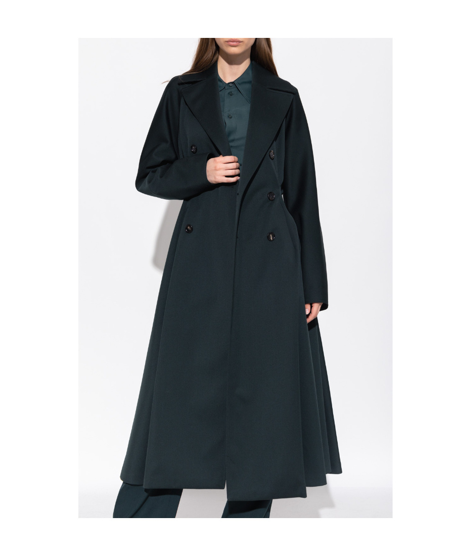 Bottega Veneta Women's Double-breasted Calvary Wool Coat In Black