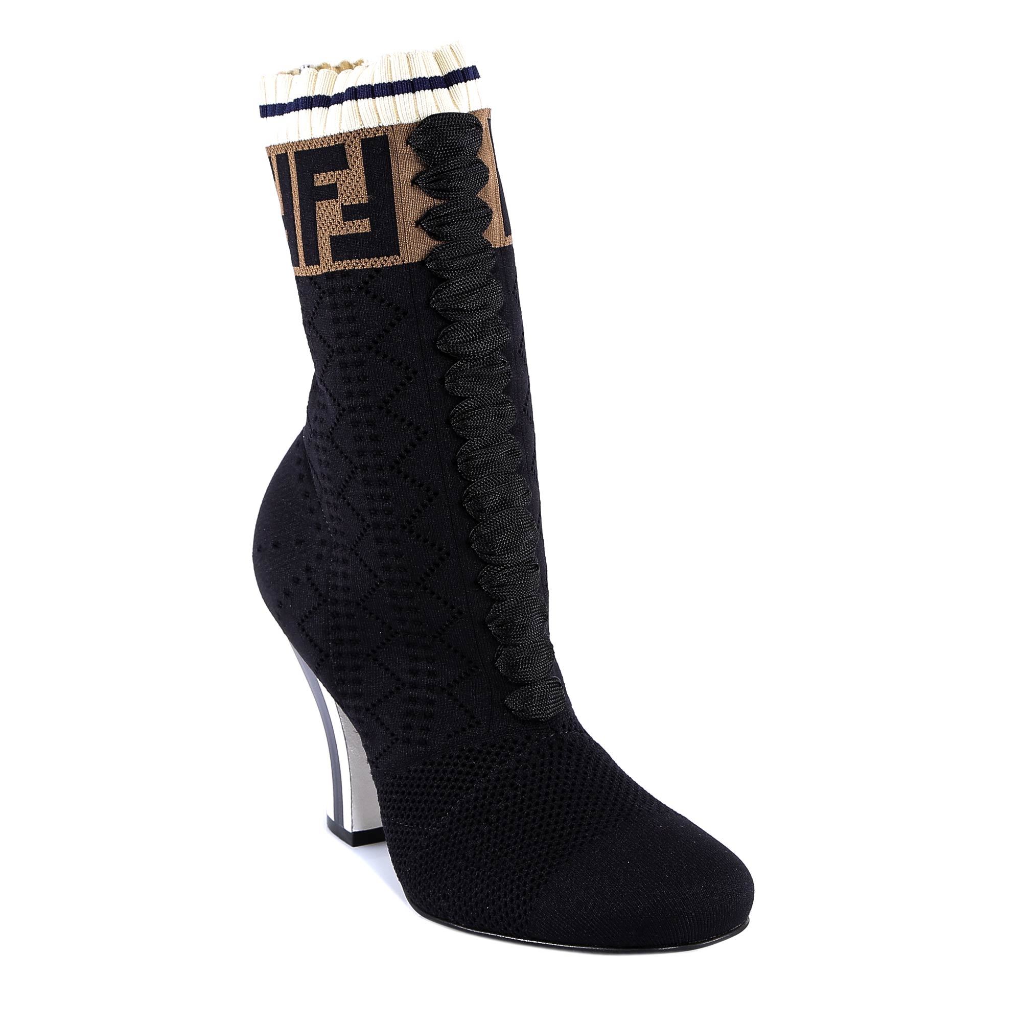 FENDI KNITTED AND ANKLE BOOTS