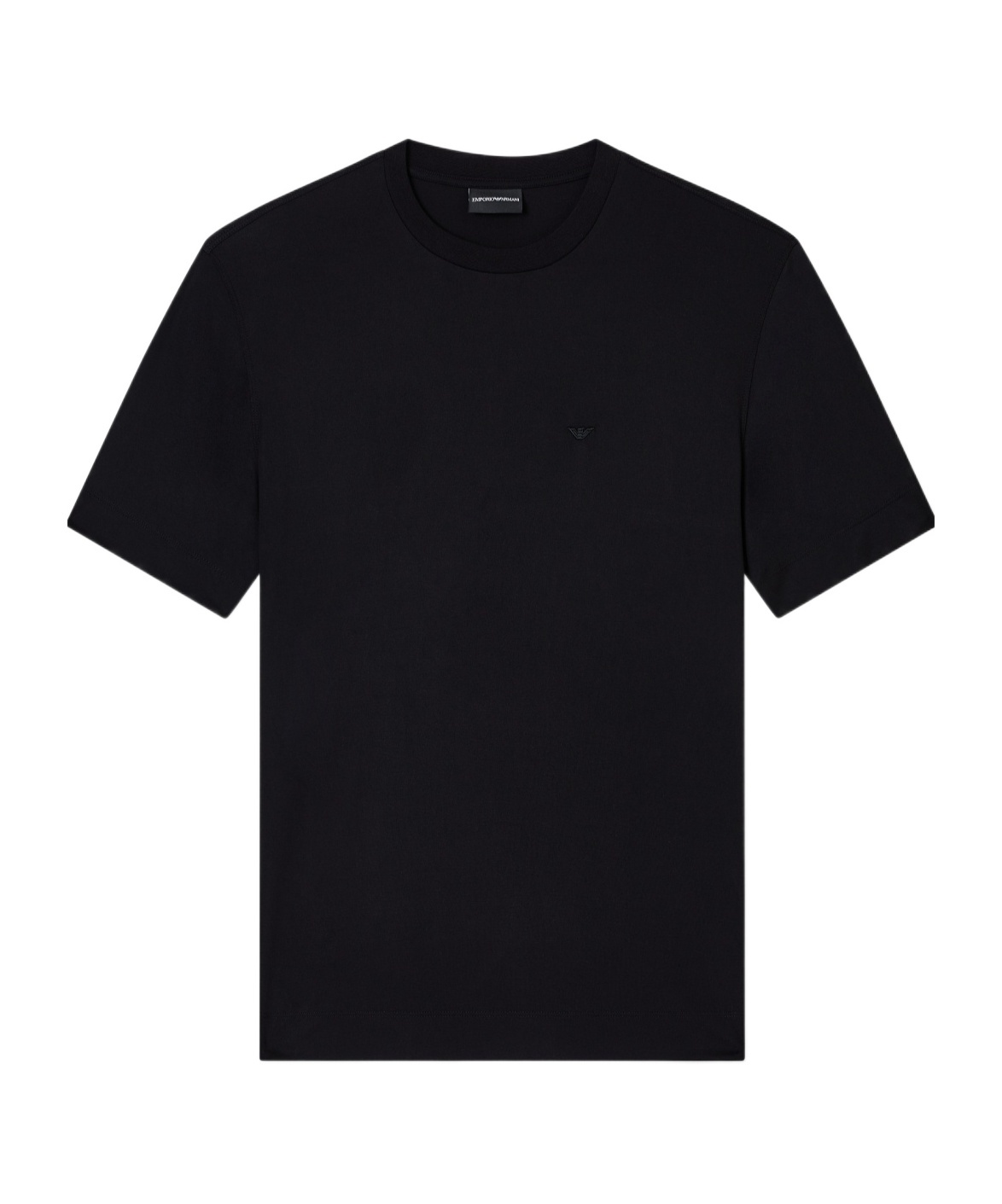 Emporio Armani Icon Viscose-blend Jacquard Jersey Jumper With Op-art Motif In Black