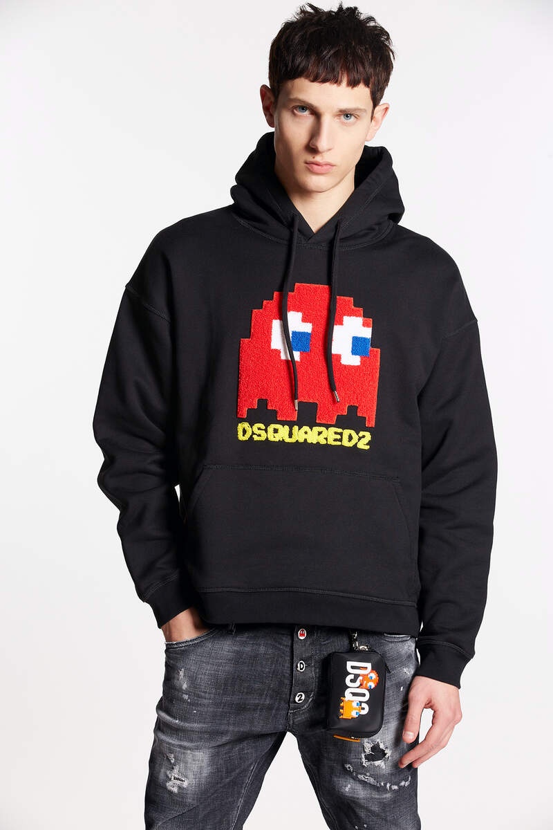 Dsquared2 Cartoon-print Hoodie In Black