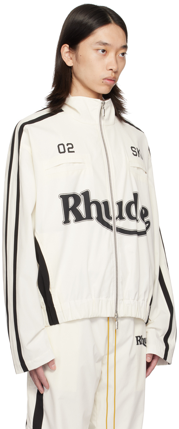 RHUDE LOGO-PRINTED CASUAL JACKET 