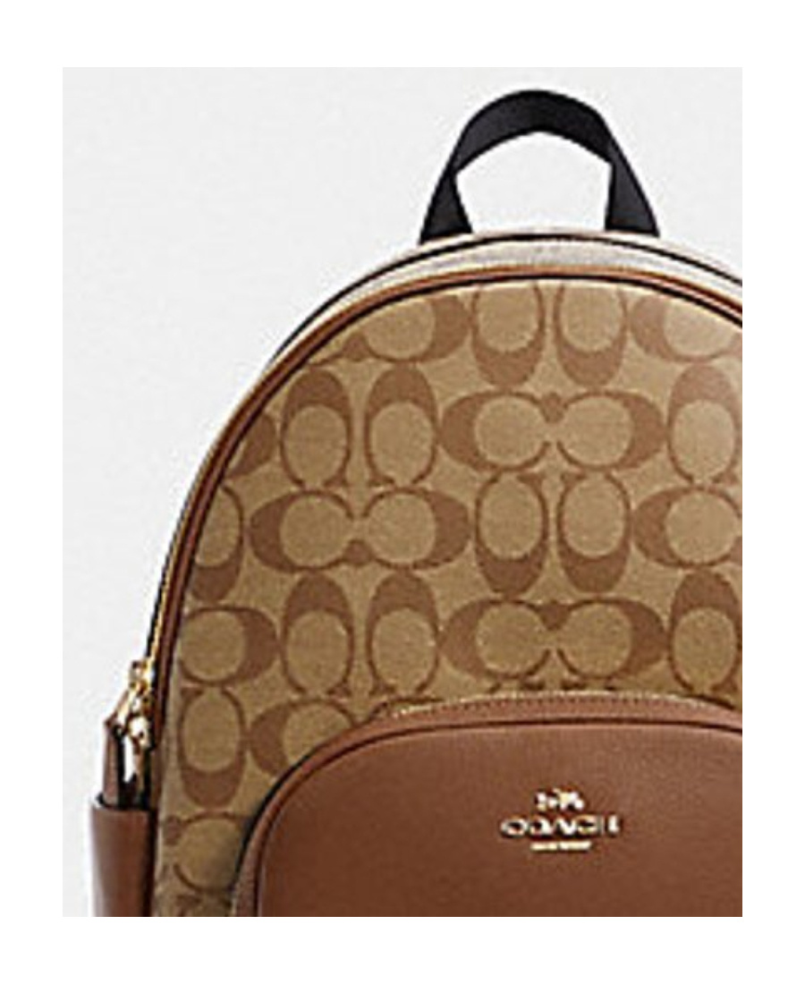 Shop Coach Logo Details Backpack In Brown