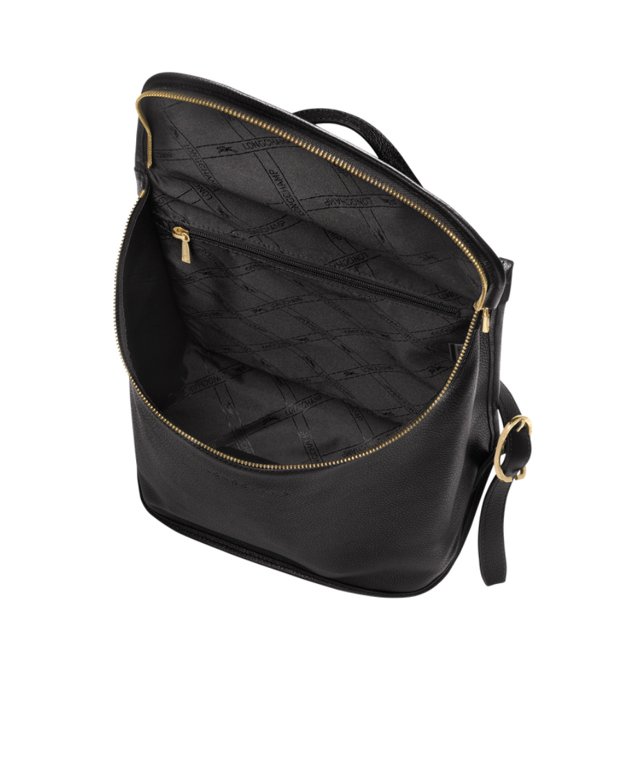 Longchamp Le Foulonne Backpack In Black