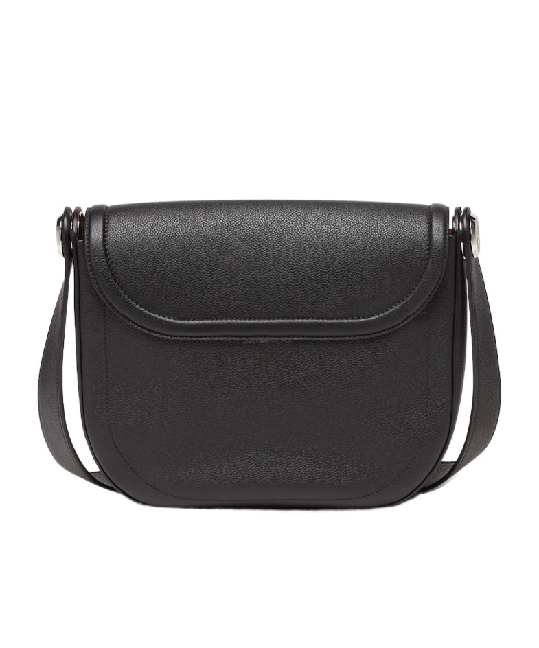 Fendi Roma Leather Cross Body Bag In Black