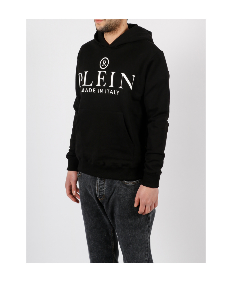 Philipp Plein Logo-print Pullover Hoodie In Black