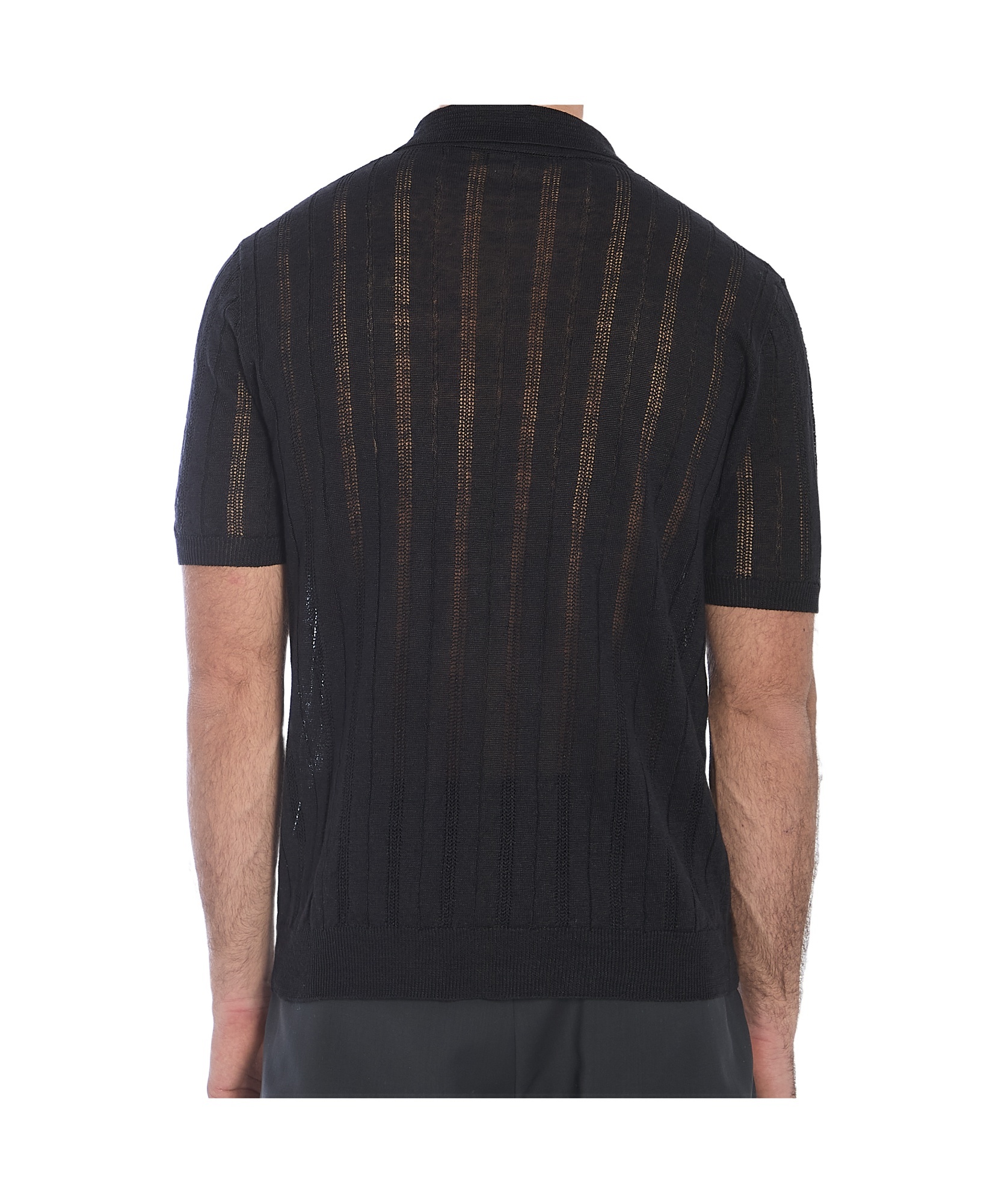 Roberto Collina Polo Shirt Men Color Black In Black