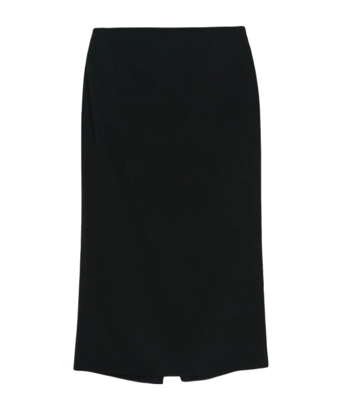 Gabriela Hearst Manuela Crepe Midi Skirt In Black