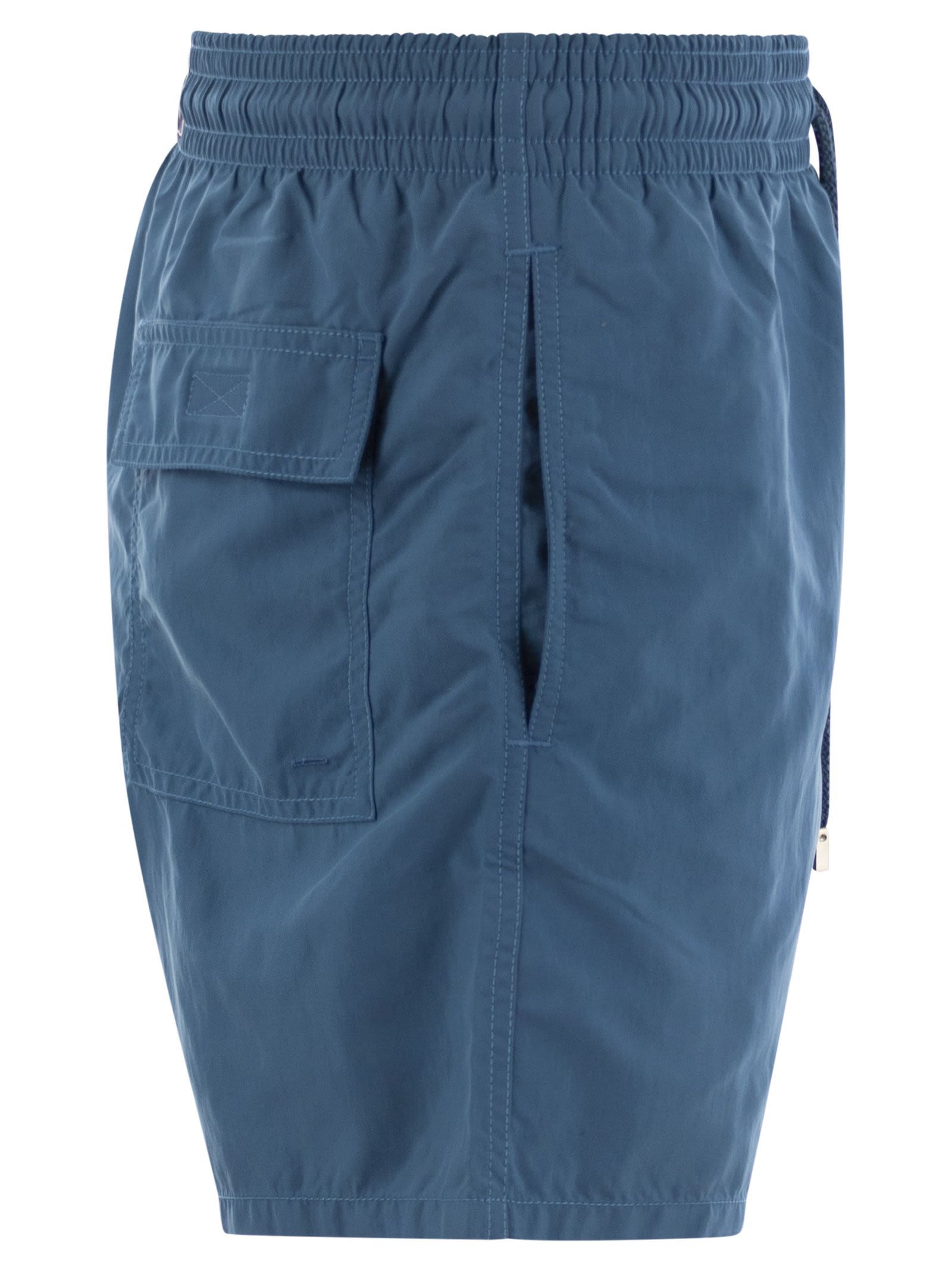 Vilebrequin Moorea - Solid-colored Beach Shorts In Blue