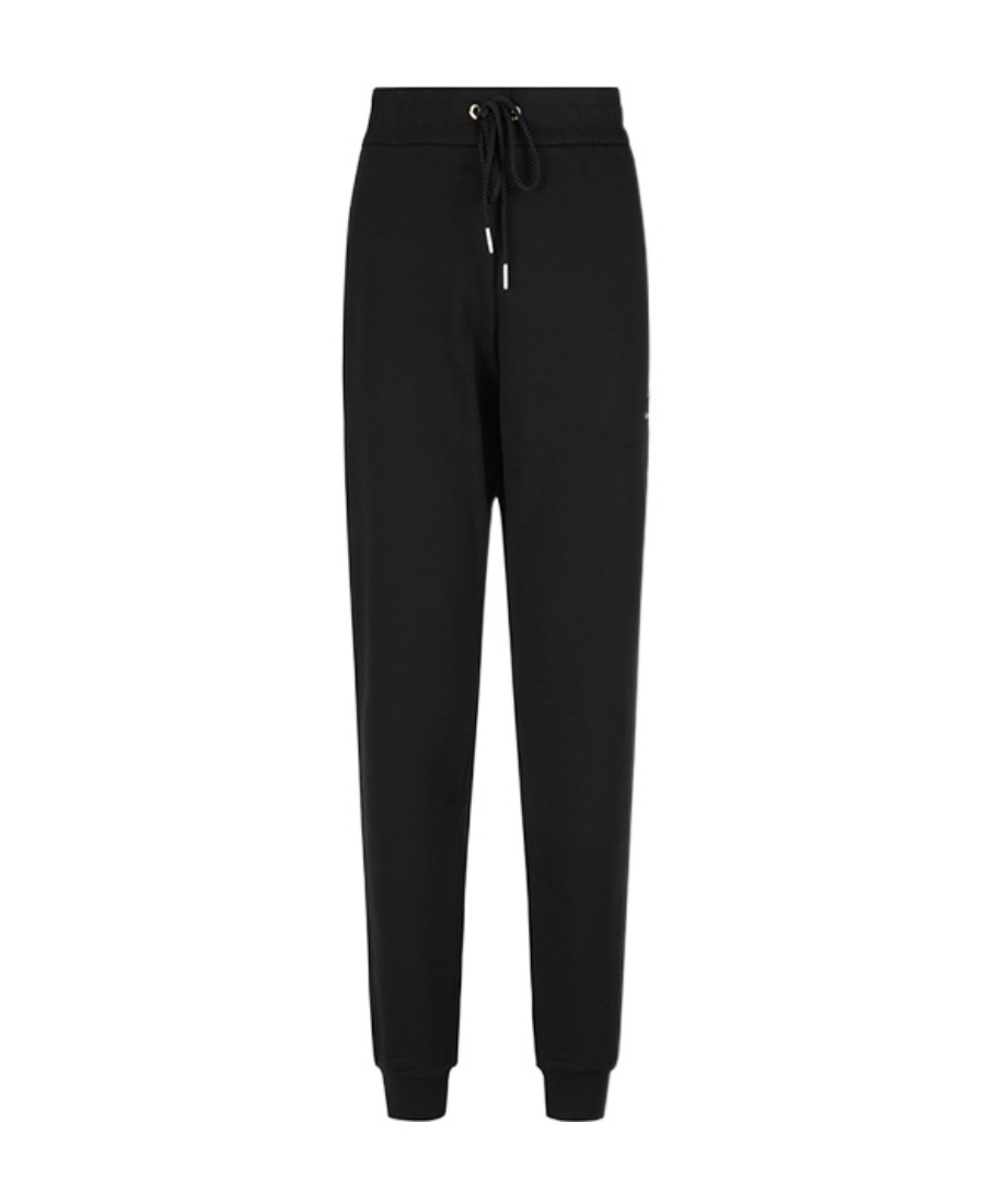Armani Exchange Embroidered-logo Cotton Track Pants In Black