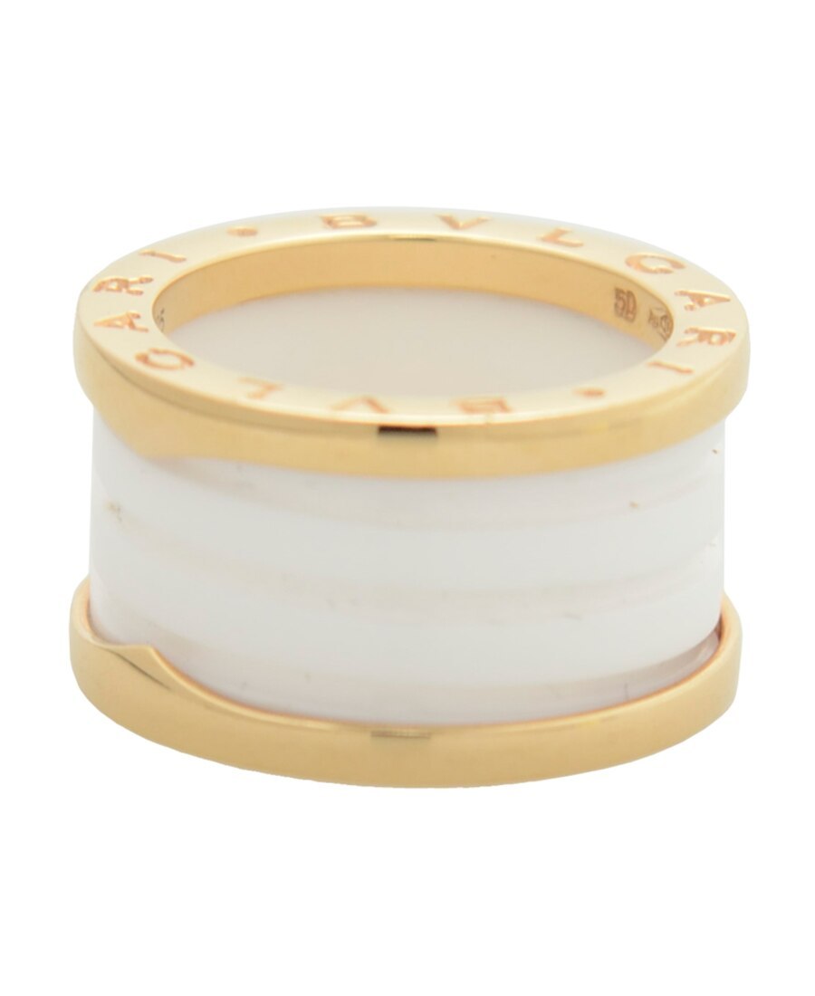 Bvlgari Logo Ring In Yellow
