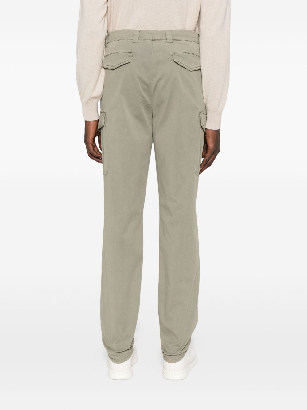 Brunello Cucinelli Cotton Cargo Trousers With Side And Back Pockets In Gray