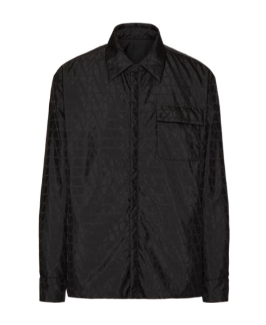 Valentino Black Toile Iconographe Reversible Shirt In Black
