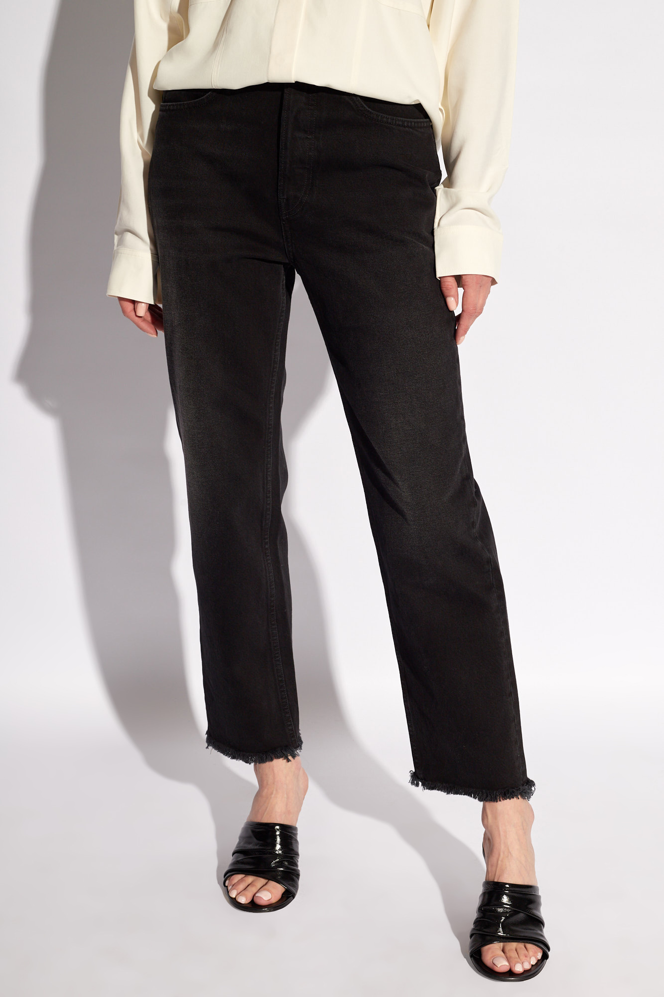 Totême High-rise Straight-leg Jeans In Black