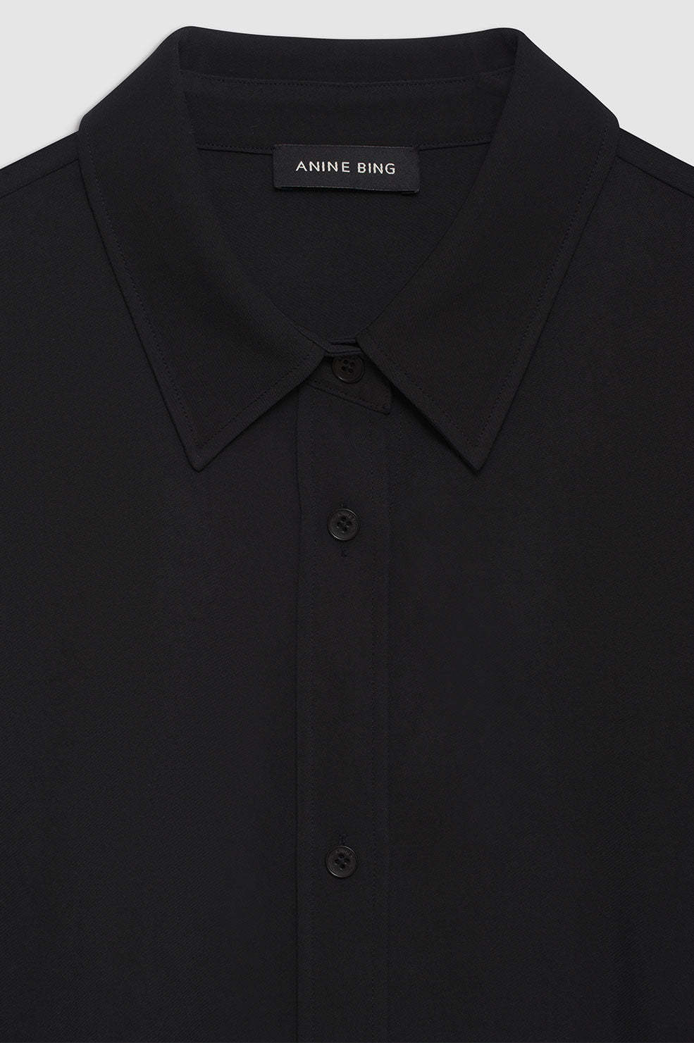 Shop Anine Bing Mary Button-up Shirt In Black