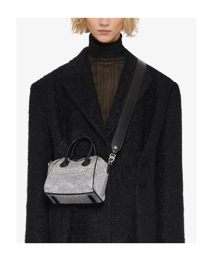 Givenchy Antigona Embellished Top Handle Bag In Black