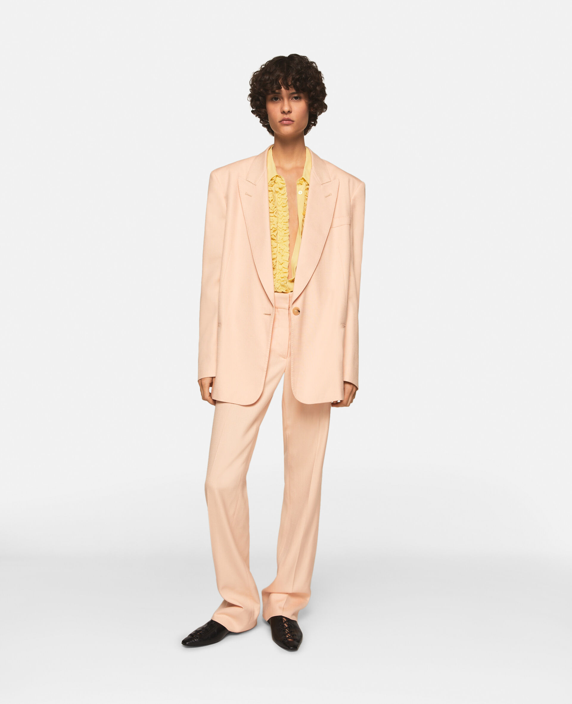 Stella Mccartney Peak-lapels Single-breasted Tailored Blazer In Nude