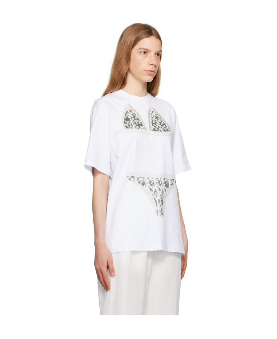 Msgm Plain Knitted T-shirt In White