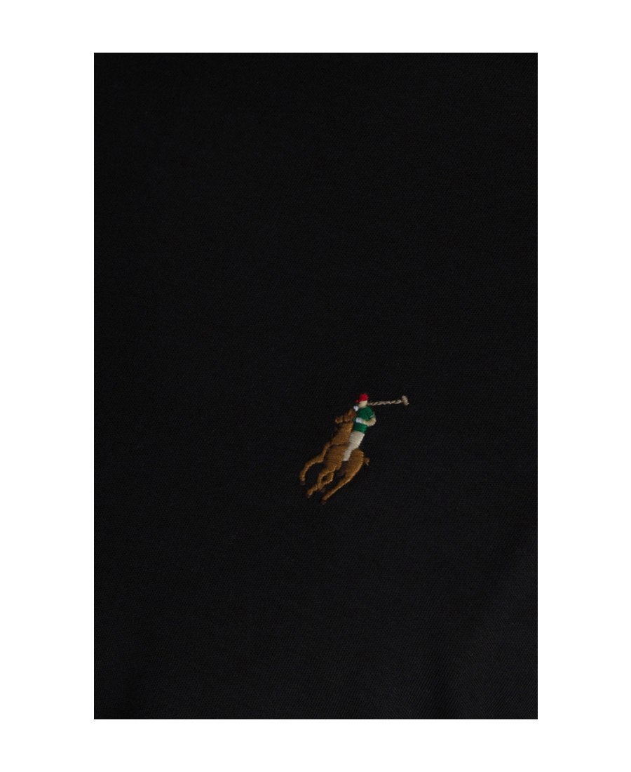 Polo Ralph Lauren Custom Slim-fit In Pima Cotton T-shirt In Black