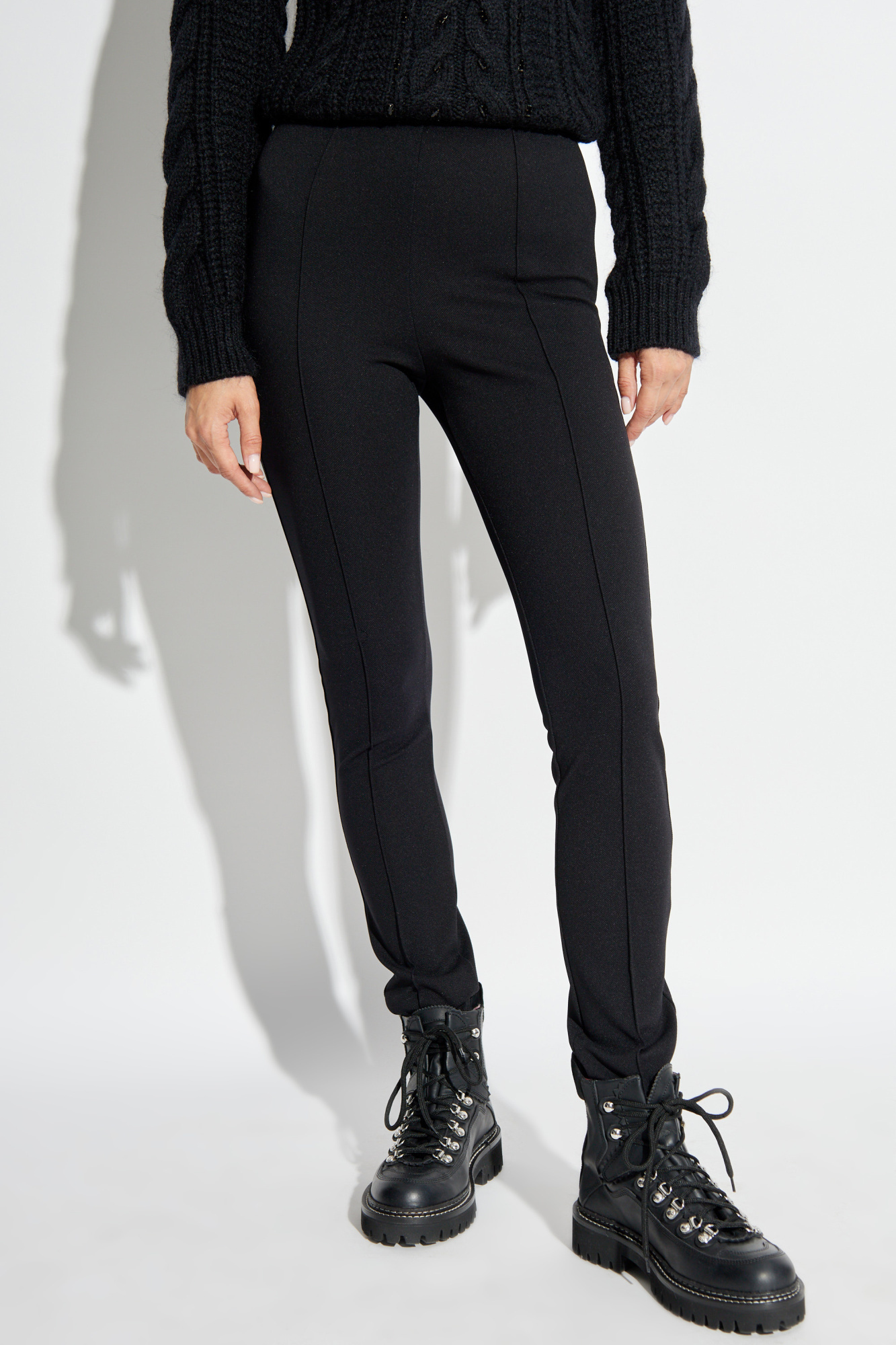 Moncler Women's Gabardine Trousers In Black