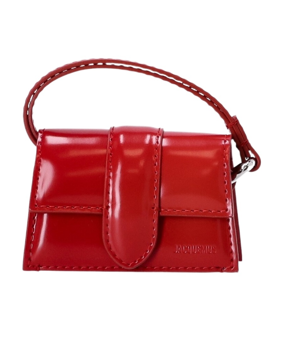 Jacquemus Red Le Porte Bambino Leather Airpod Case In Red