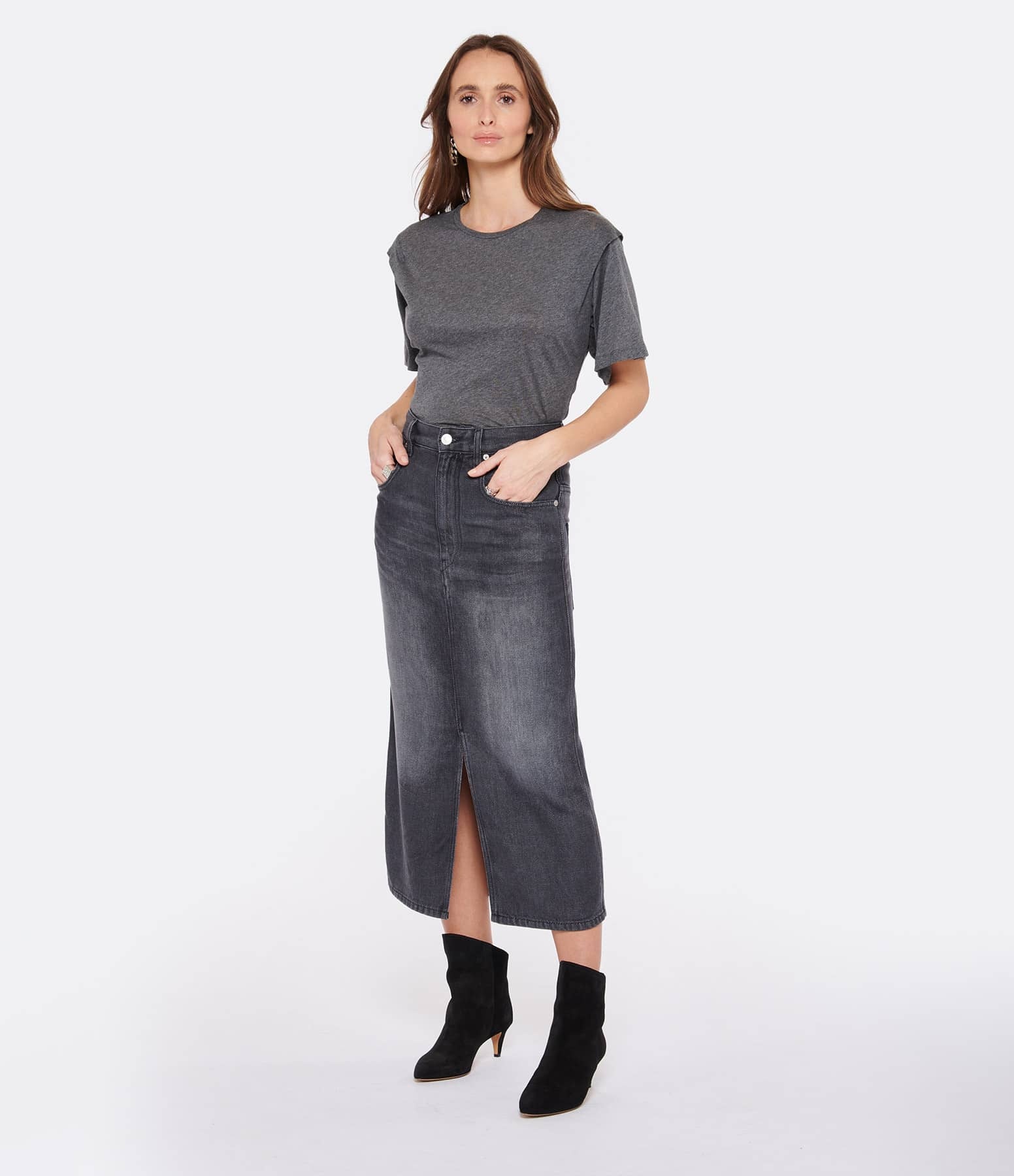 ISABEL MARANT ÉTOILE DENIM MIDI SKIRT