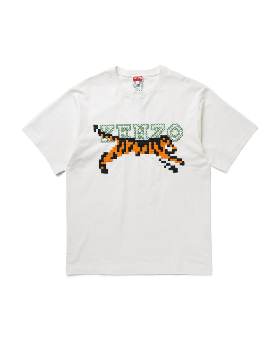 Kenzo Cotton Logo-print T-shirt In White