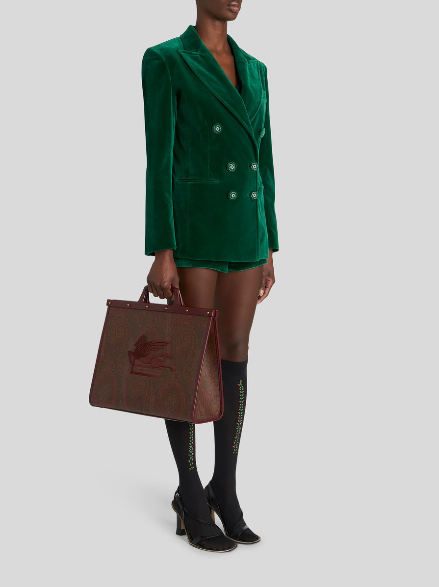 Etro Love Trotter Tote Bag Red In Brown