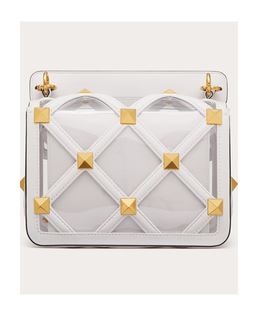 VALENTINO GARAVANI VALENTINO GARAVANI ROMAN STUD FOLDOVER TOP SHOULDER BAG