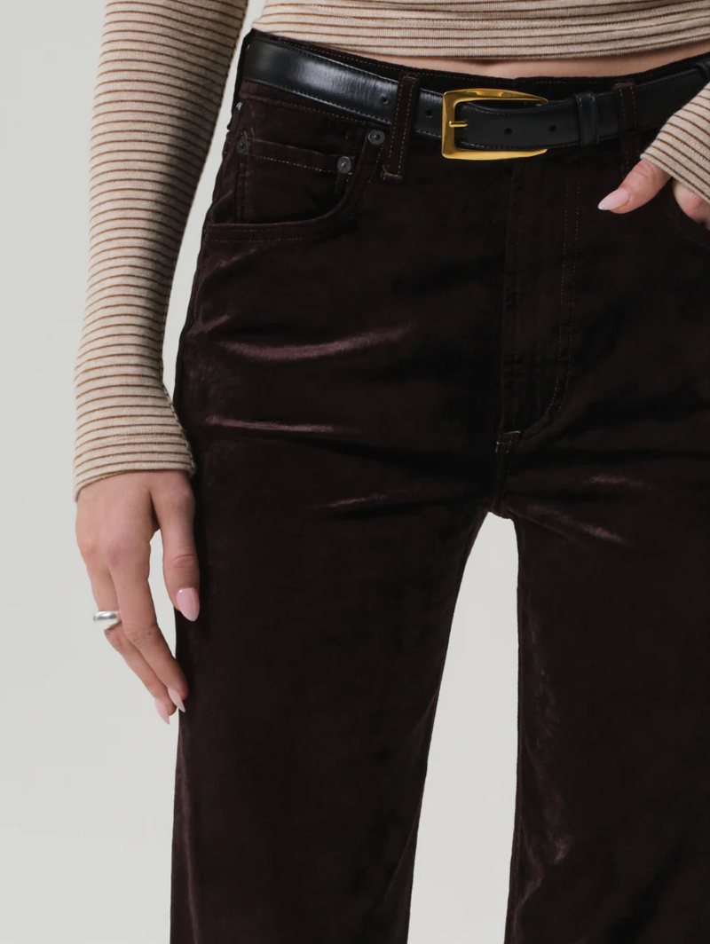 Citizen Of Humanity High-waisted Straight-leg Casual Pants In Black