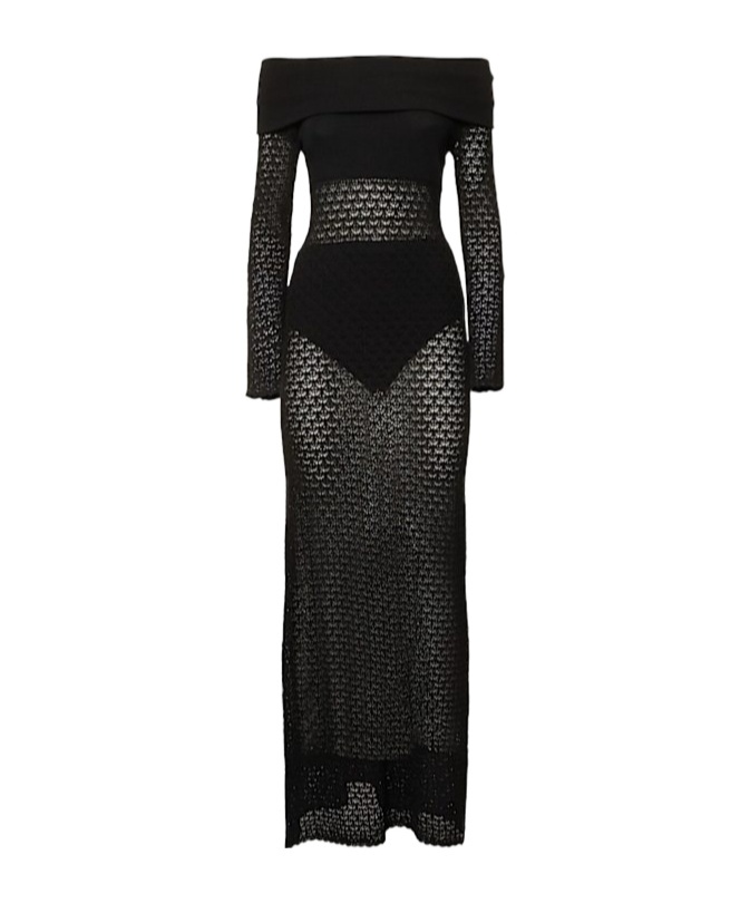Posse Romy Knitted Dress In Black