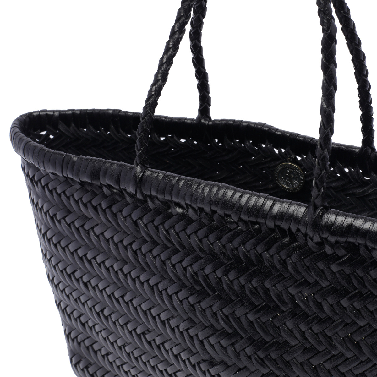 Dragon Diffusion Women Mini Triple Bamboo Jump Handbag In Black