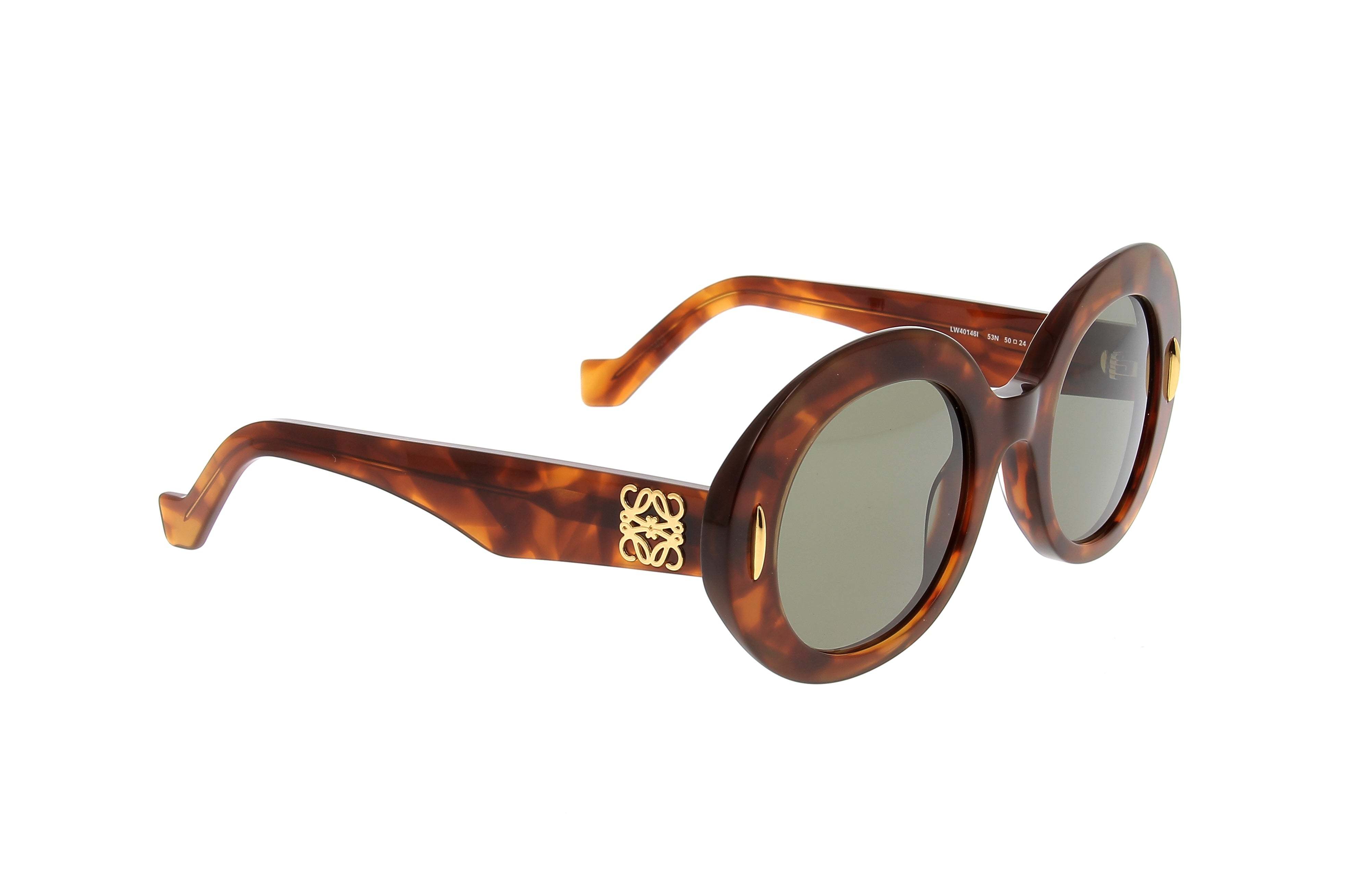 Loewe Anagram Round Acetate Sunglasses In Gray