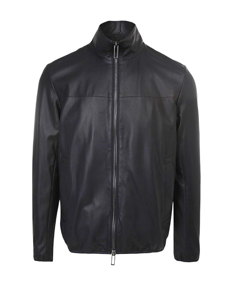 Emporio Armani Drawstring Hem Biker Jacket
