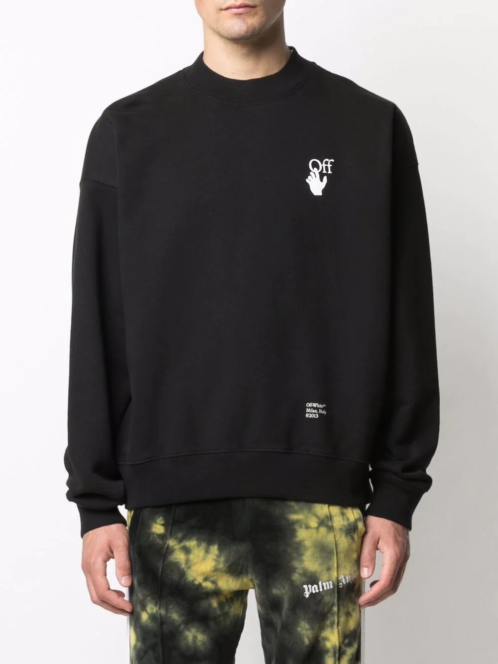 Off-white Carav Arrows Motif Sweatshirt In Black